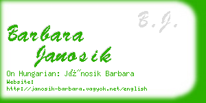 barbara janosik business card